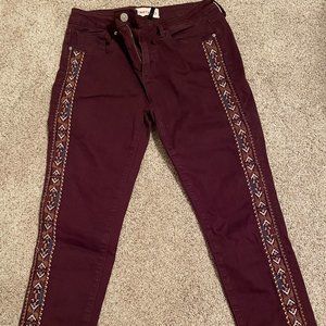 Embroidered Driftwood Jeans